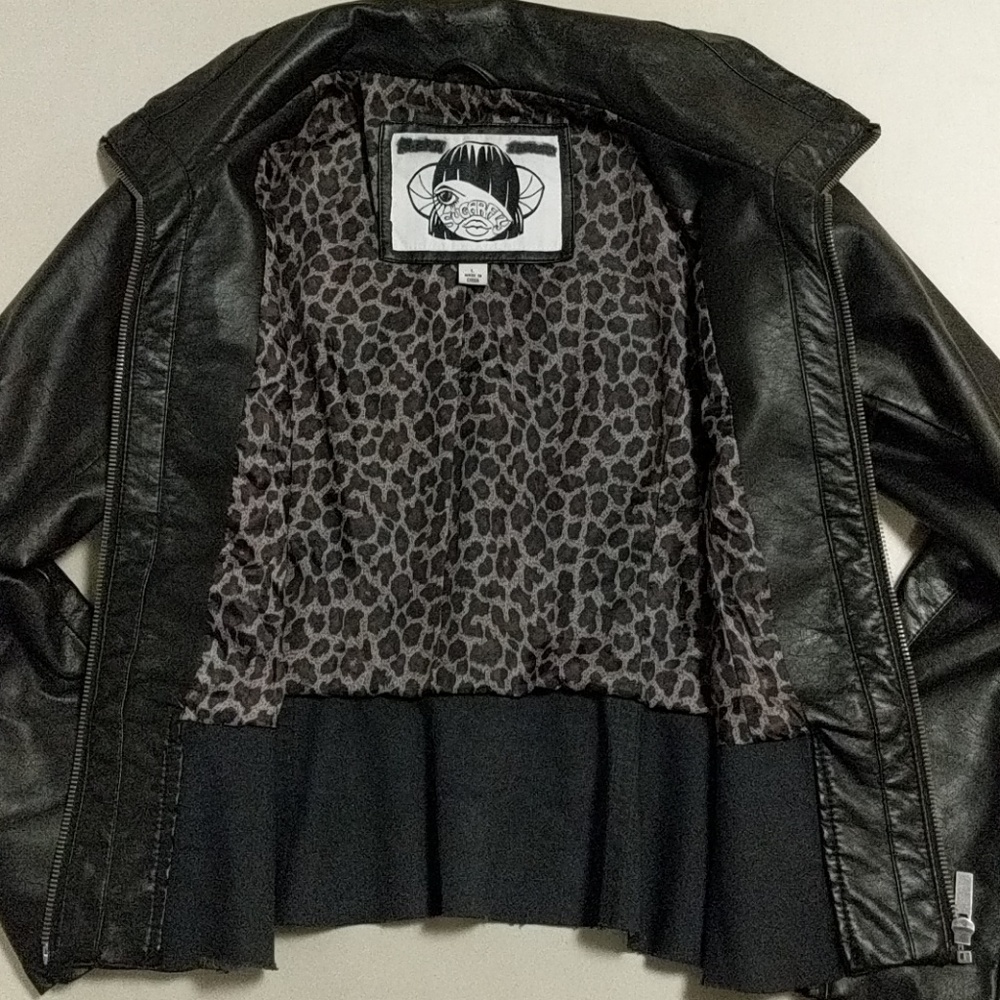 SugarFly Girls Moto Jacket Size L - Picture 5 of 8